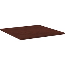 Lorell LLR 62582 Hospitality Square Tabletop - Mahogany - Square Top -