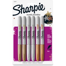 Newell SAN 1829201 Sharpie Metallic Permanent Markers - Fine Marker Po