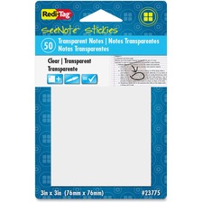 Reditag RTG 23775 Redi-tag Seenote Stickies Clear Transparent Notes - 