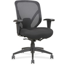 Lorell LLR 20017 Self-tilt Mid-back Chair - Fabric Seat - Fabric Back 