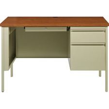 Lorell LLR 66947 Fortress Series Oak Laminate Top Desk - 45.5 X 24 X 2