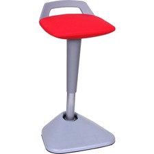 Lorell LLR 42169 Pivot Chair - Red Fabric Seat - Square Base - 1 Each