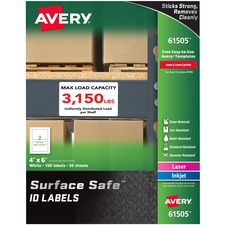 Avery AVE 61505 Averyreg; Surface Safe Id Labels - Removable Adhesive 