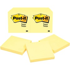 3m MMM 654YWBD Post-itreg; Notes Notepads - 100 - 3 X 3 - 100 Sheets P