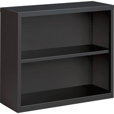 Lorell LLR 59691 Fortress Series Charcoal Bookcase - 34.5 X 12.6 X 30 