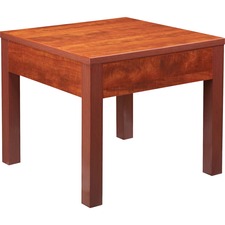 Lorell LLR 61624 Occasional Corner Table - Square Top - Square Leg Bas