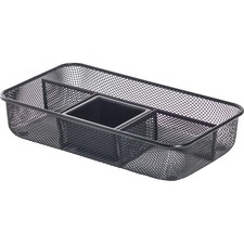 Lorell LLR 84142 Mesh Desktop Organizer - 2 Compartment(s) - 2.3 Heigh