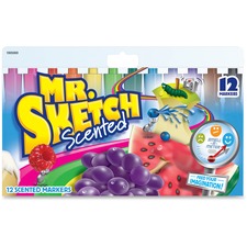 Newell SAN 1905069 Mr. Sketch Scented Watercolor Markers - Bevel, Chis