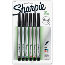 Newell SAN 1976527BD Sharpie Pens - Fine Pen Point - Green, Black, Blu