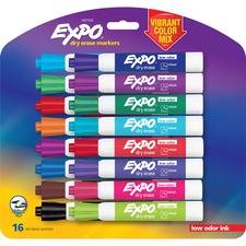 Newell SAN 1927526 Expo Low-odor Dry Erase Chisel Tip Markers - Chisel