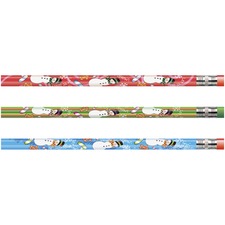 Moon MPD 52071B Snowman Seasonal Pencil - 2 Lead - Assorted Wood Barre