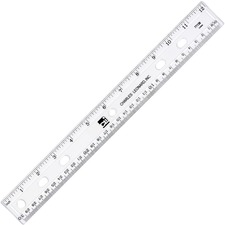 Charles LEO 77136 Cli 12 Plastic Ruler - 12 Length - Metric Measuring 