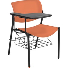 Lorell LLR 83118A203 Writing Tablet Student Chairs - Powder Coated, Bl