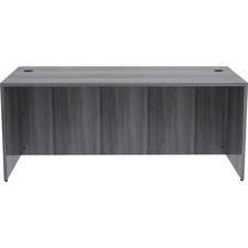 Lorell LLR 69550 Weathered Charcoal Laminate Desking Desk Shell - 72 X