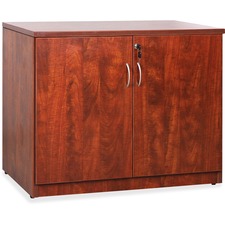 Lorell LLR 69611 Essentials Series Cherry 2-door Storage Cabinet - 36 