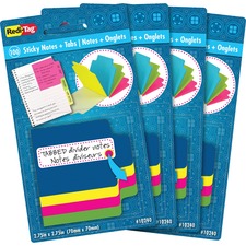 Reditag RTG 10247 Redi-tag Tabbed Divider Notes - 4 X 4 - Square - Unr