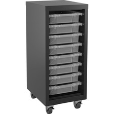 Lorell LLR 71104 Pull-out Bins Mobile Storage Tower - 36 Height X 15 W