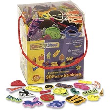 Pacon PAC 9097 Creativity Street Fun Foam Shapes 3d Foam Stickers - Pr