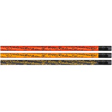 Moon MPD 7903B Happy Halloween Themed Pencils - 2 Lead - Orange, Black