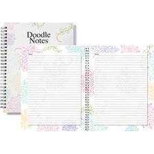 House HOD 78097 Whimsical Floral Doodle Notebook - Paper - 7 Height X 