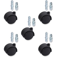 Lorell LLR 33446 Premium Dual Soft Wheel Casters Set - 1.97 Diameter -