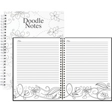 House HOD 78190 Doodle Notes Spiral Notebook - 111 Pages - Spiral Boun