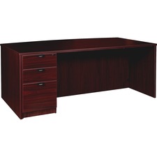 Lorell LLR PD4272LSPBMY Prominence 2.0 Mahogany Laminate Left-pedestal