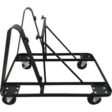 Lorell LLR 99968 Stacking Dolly For 4-leg Stack Chairs - Steel - Black