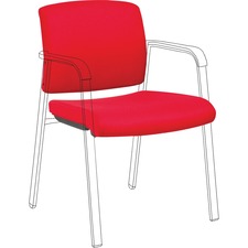 Lorell LLR 30949 Stackable Chair Upholstered Backseat Kit - Red - 1 Ea