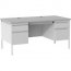 Lorell LLR 60935 Grey Double Pedestal Steellaminate Desk - 30 Height X