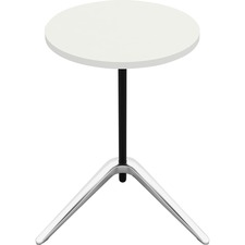 Lorell LLR 86926 Guest Area Round Top Accent Table - White Round Top -