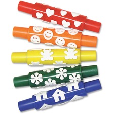 Pacon PAC AC9084 Creativity Street Set A Foam Pattern Rolling Pins - C