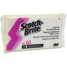 3m MMM 08251 Scotch-brite Light-duty Scrub Sponge - 0.7 Height X 6.1 W