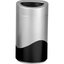 Safco SAF 9921SLBL Safco Open Top Receptacle - 14 Gal Capacity - Oval 