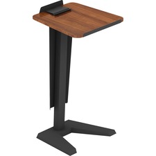 Lorell LLR 59655 Lectern - Walnut, Laminated Top - U-shaped Base - 45 