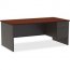 Lorell LLR 79144 Mahogany Laminatecharcoal Modular Desk Series Pedesta