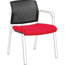 Lorell LLR 30946 Stackable Chair Mesh Backfabric Seat Kit - Black, Red