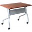 Lorell LLR 60719 Cherry Flip Top Training Table - Rectangle Top - Four