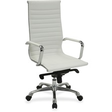 Lorell LLR 59502 Modern Executive Chair - Bonded Leather Seat - Bonded