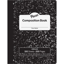 Pacon PAC MMK37145 Pacon Unruled Compositon Book - 100 Sheets - Plain 