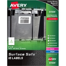 Avery AVE 61504 Averyreg; Surface Safe Id Label - Removable Adhesive -