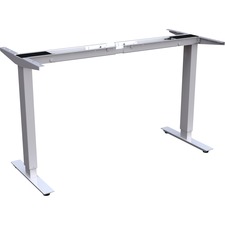 Lorell LLR 25947 Quadro Workstation Sit-to-stand 2-tier Base - Silver 