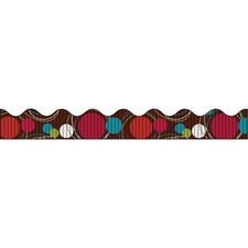 Pacon PAC 37740 Bordette Decorative Border - Dots Delight Design - 2.2