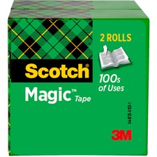 3m MMM 8102P3472BD Scotch 34w Magic Tape - 72 Yd Length X 0.75 Width -