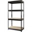 Lorell LLR 59704 4-shelf Riveted Steel Shelving Unit - 60 Height X 30 