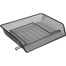 Lorell LLR 84154 Side-loading Steel Mesh Letter Tray - 3 Height X 14.3