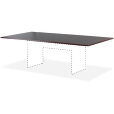 Lorell LLR 87274 Essentials Series Mahogany Conference Table - Laminat