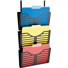 Lorell LLR 80666 Plastic Hanging Triple Pocket File Set - 3 Pocket(s) 