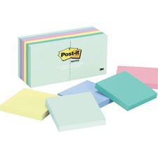 3m MMM 654AST Post-itreg; Notes Notepads -marseille Color Collection -