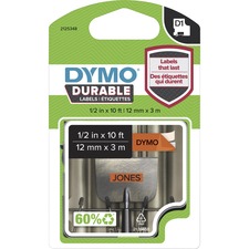 Newell DYM 2125348 Dymo Durable D1 12 Labels - 12 - Rectangle - Orange